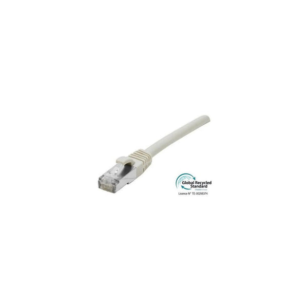 Cordon RJ45 certifié GRS CAT 6A S/FTP TPE snagless gris - 0,5 m – vue 1
