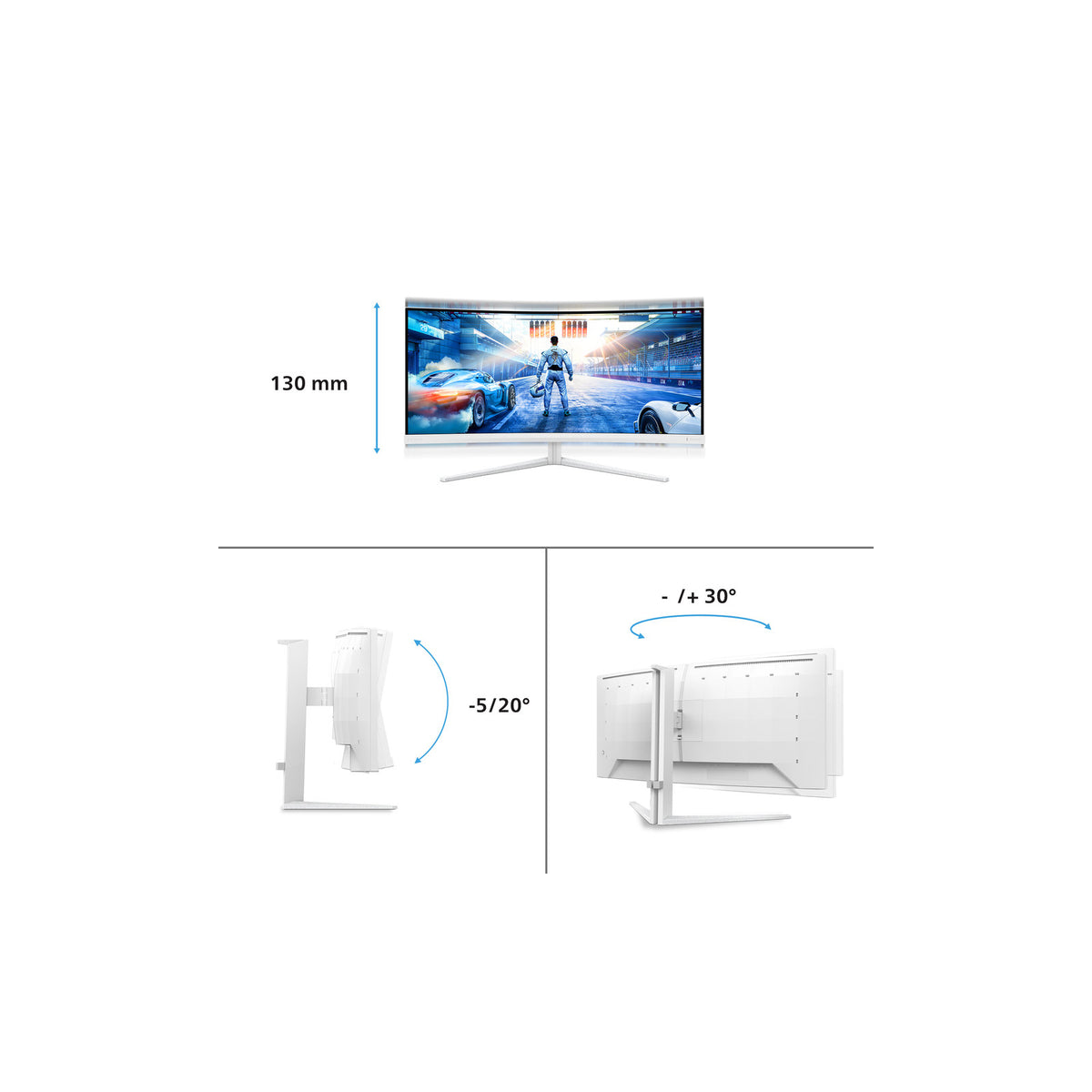 Écran PC Philips 34M2C5501A/00 34" – vue 3