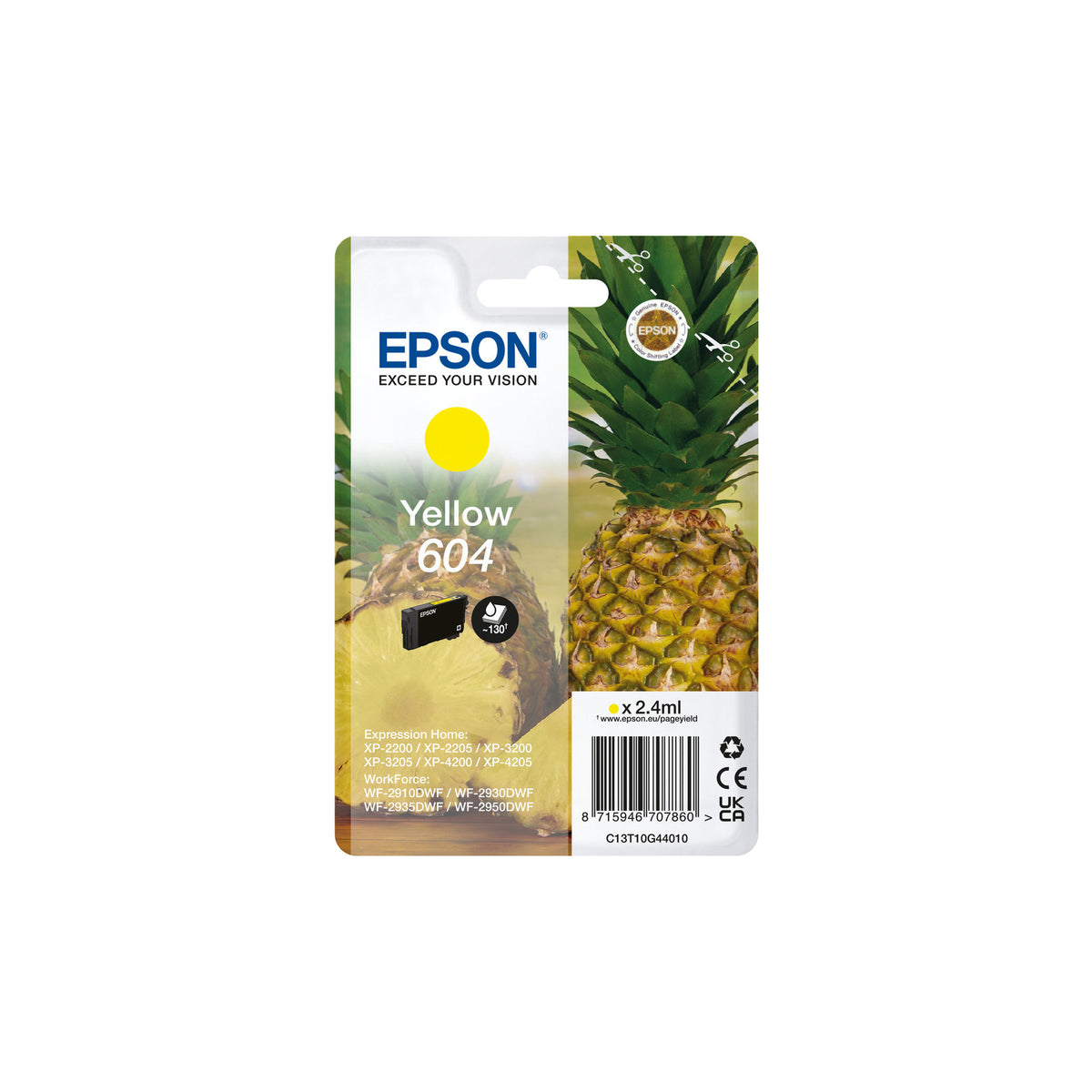 Epson Singlepack Yellow 604 Ink – vue 1