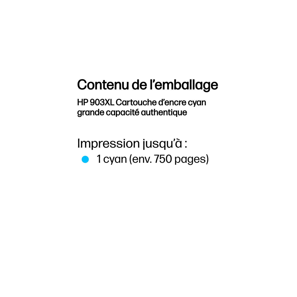 HP 903XL Cartouche d’encre cyan grande capacité authentique – vue 3