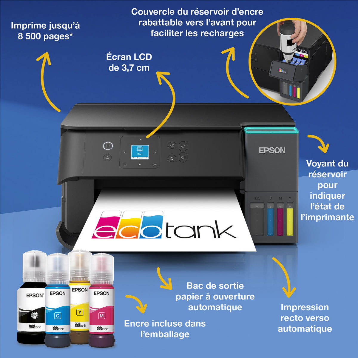 Imprimante multifonction Epson ET-2950 1,4" – vue 2