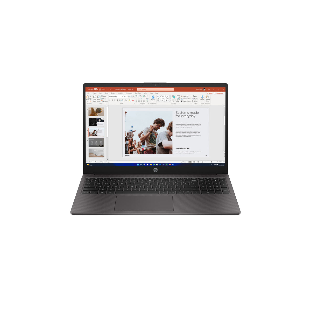 Ordinateur portable HP 255 G10 15,6" AMD Ryzen™ 3 7330U 8 Go RAM 512 Go – vue 1