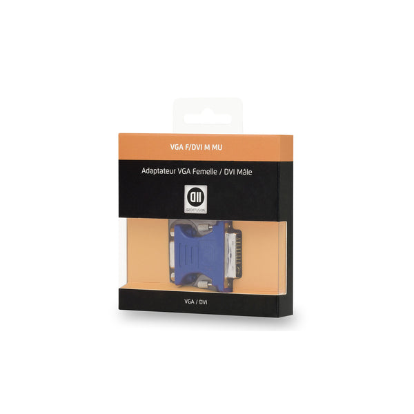 Adaptateur D2 VGA femelle vers DVI-I mâle (24+5) – vue 1