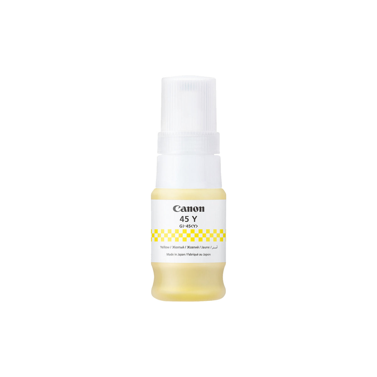 Bouteille d'encre Canon GI-45 Y jaune – vue 1