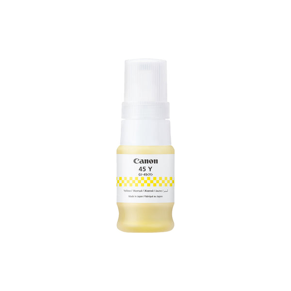 Bouteille d'encre Canon GI-45 Y jaune – vue 1