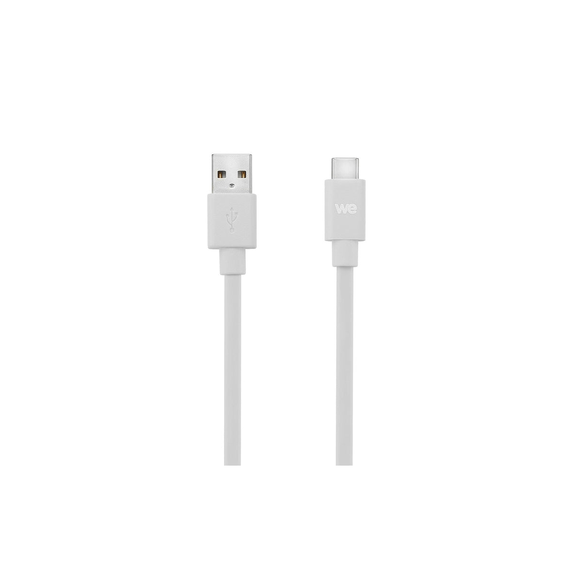 Câble plat WE USB-C mâle vers USB-A mâle 1 m, USB 3.1 Gen 2 – blanc – vue 2