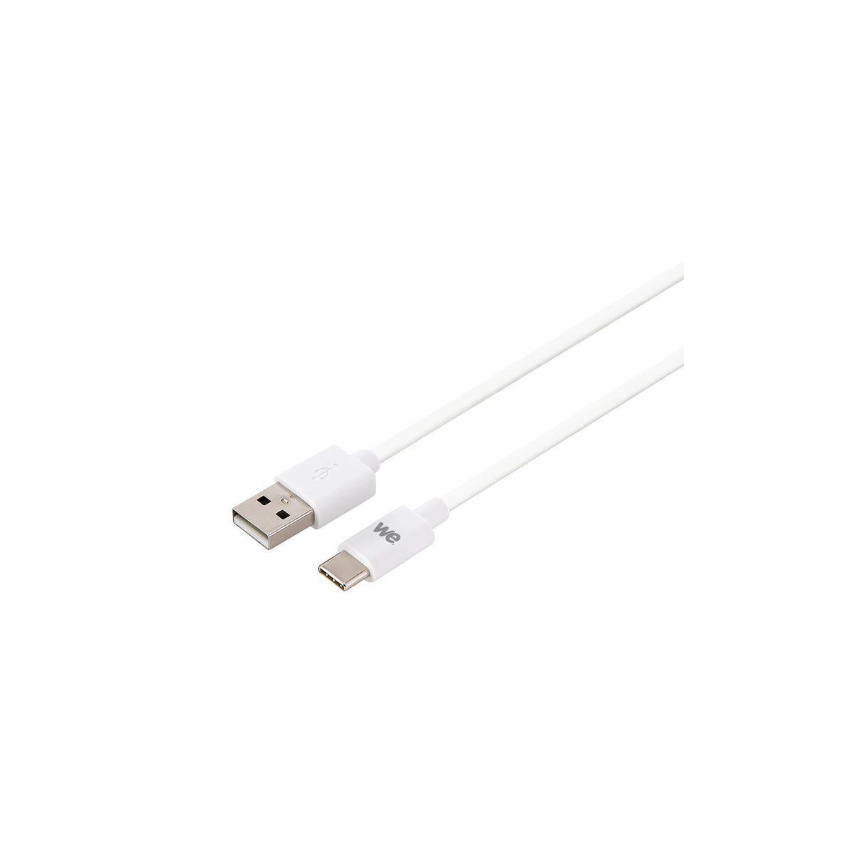 Câble plat WE USB-C mâle vers USB-A mâle 1 m, USB 3.1 Gen 2 – blanc – vue 3
