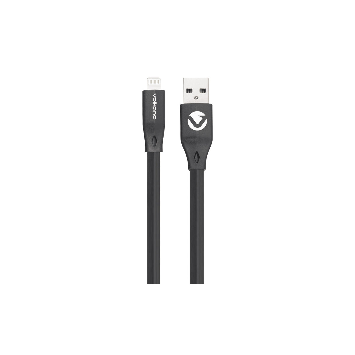 Câble Volkano Slim Series USB-A vers Lightning 1,2 m (plat, PVC renforcé) – noir – vue 3