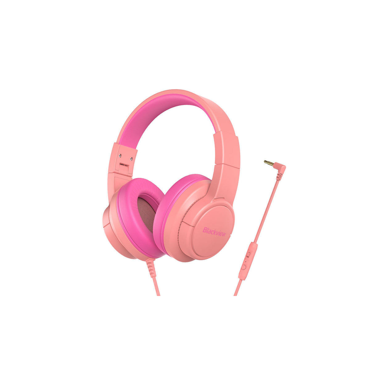 Casque enfant filaire Blackview FitBuds K1 (jack 3,5 mm / USB-C, micro intégré) – rose – vue 2