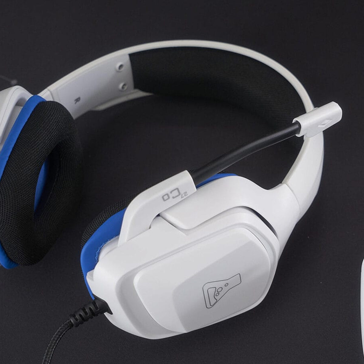 Casque gaming The G-LAB Korp Cobalt avec micro – blanc – vue 3