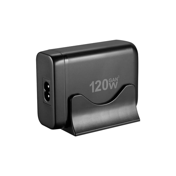 Chargeur secteur Volkano Summit Series 120 W GaN 6 ports USB (VK-8066-BK) – vue 1