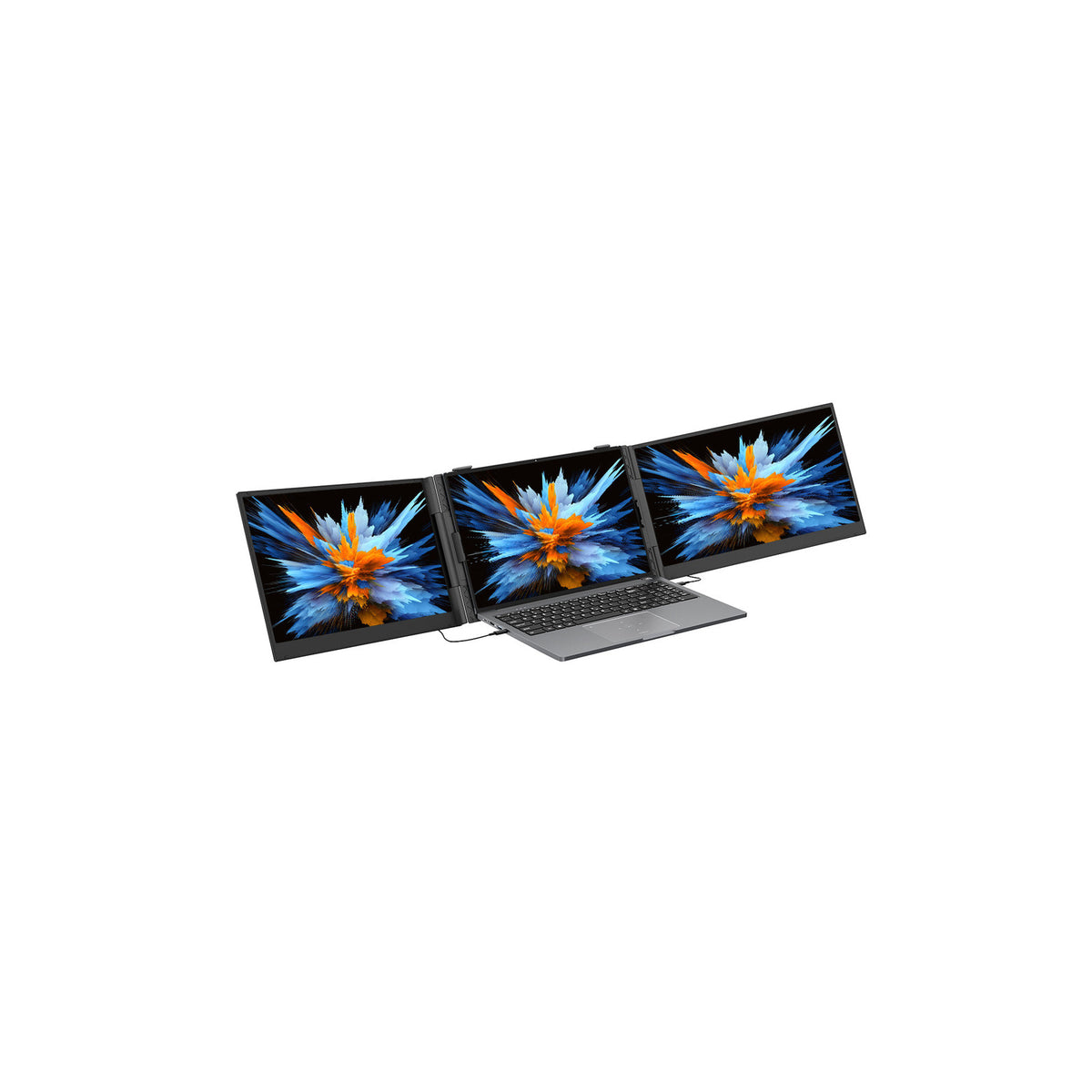 Double écran portable 14" Blackview DCM6 pour ordinateur portable (IPS 1920 × 1080, USB-C, haut-parleurs) – gris – vue 3