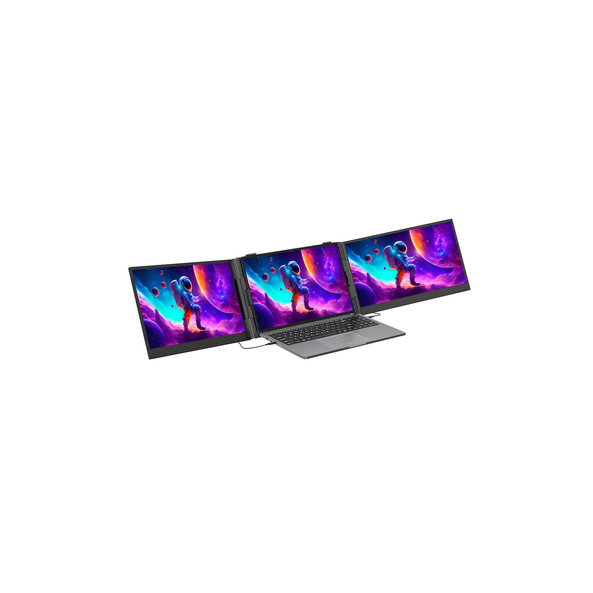 Double écran portable 15,3" Blackview DCM8 pour ordinateur portable (IPS 1920 × 1200, USB-C, haut-parleurs) – gris – vue 3