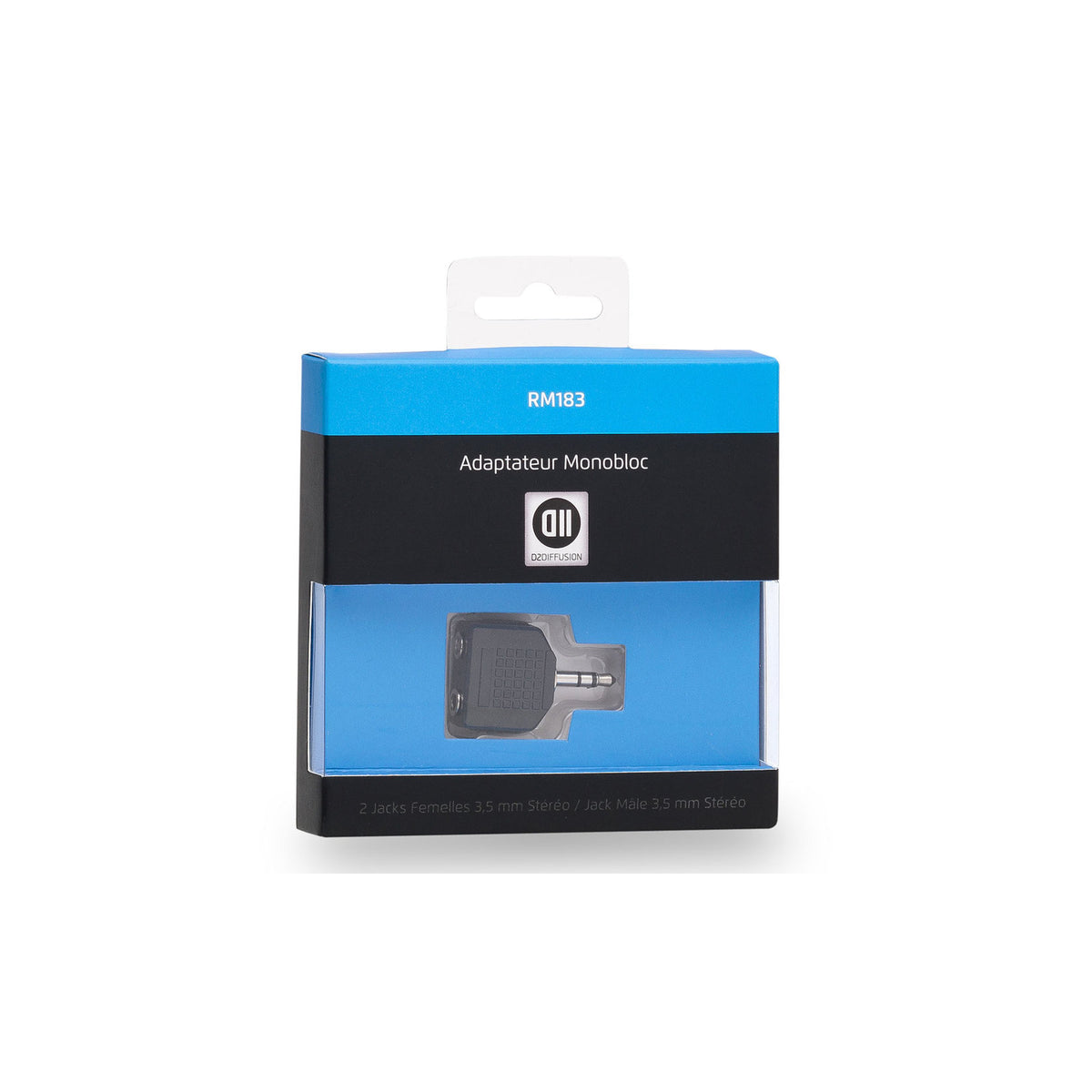 Doubleur D2 jack 3,5 mm mâle vers 2 × jack 3,5 mm femelle – vue 1
