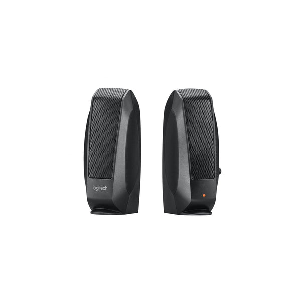 Enceintes PC Logitech S120 2.0 (980-000010), 2,2 W RMS, jack 3,5 mm – noir – vue 1