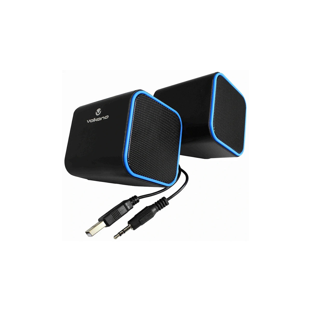 Enceintes USB pour PC Volkano Diamond Series – bleu (VB-702-BLU) – vue 1