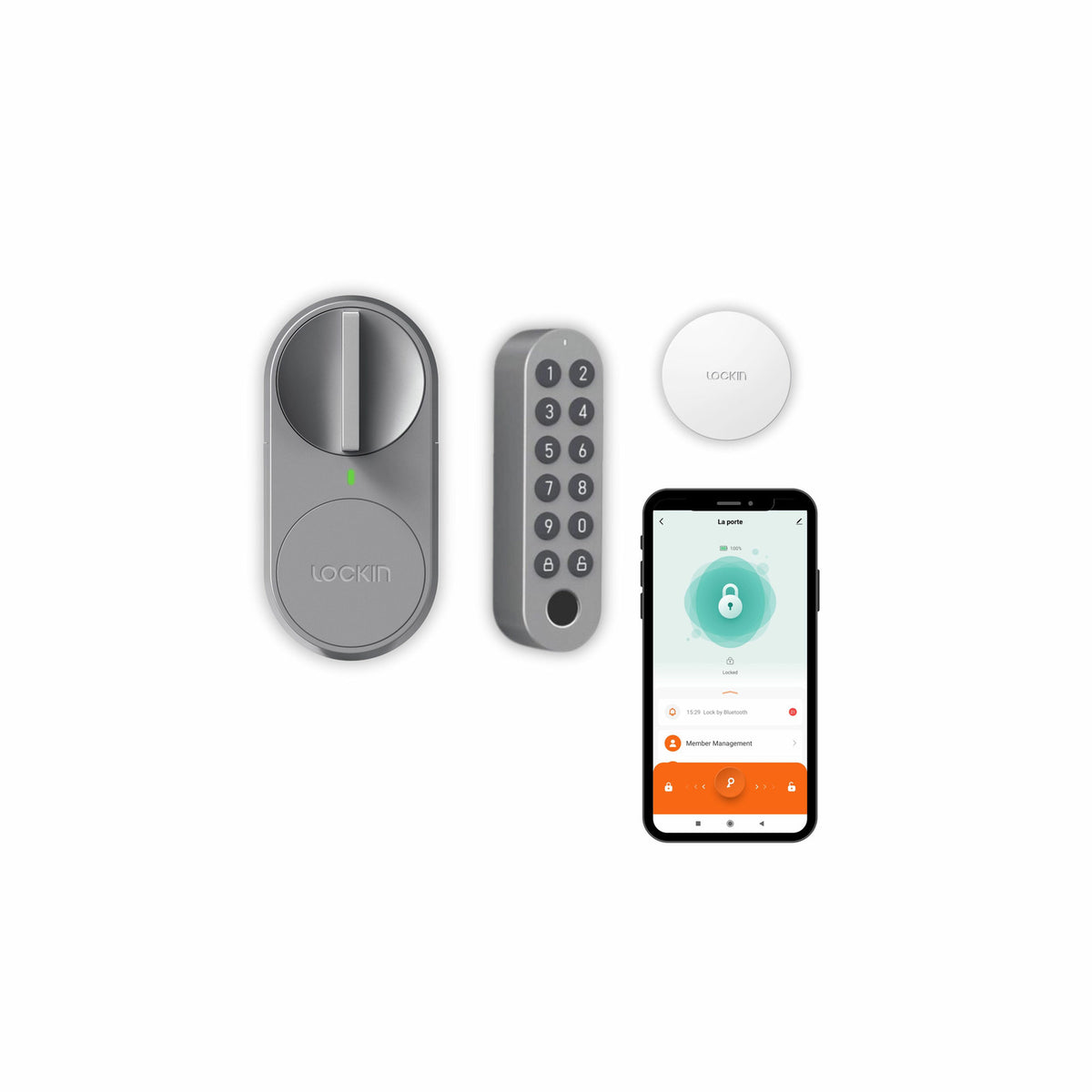 Konyks Lockin G30 Pro – Kit Serrure Wi-Fi + Digicode + Passerelle WiFi-Bluetooth – vue 2