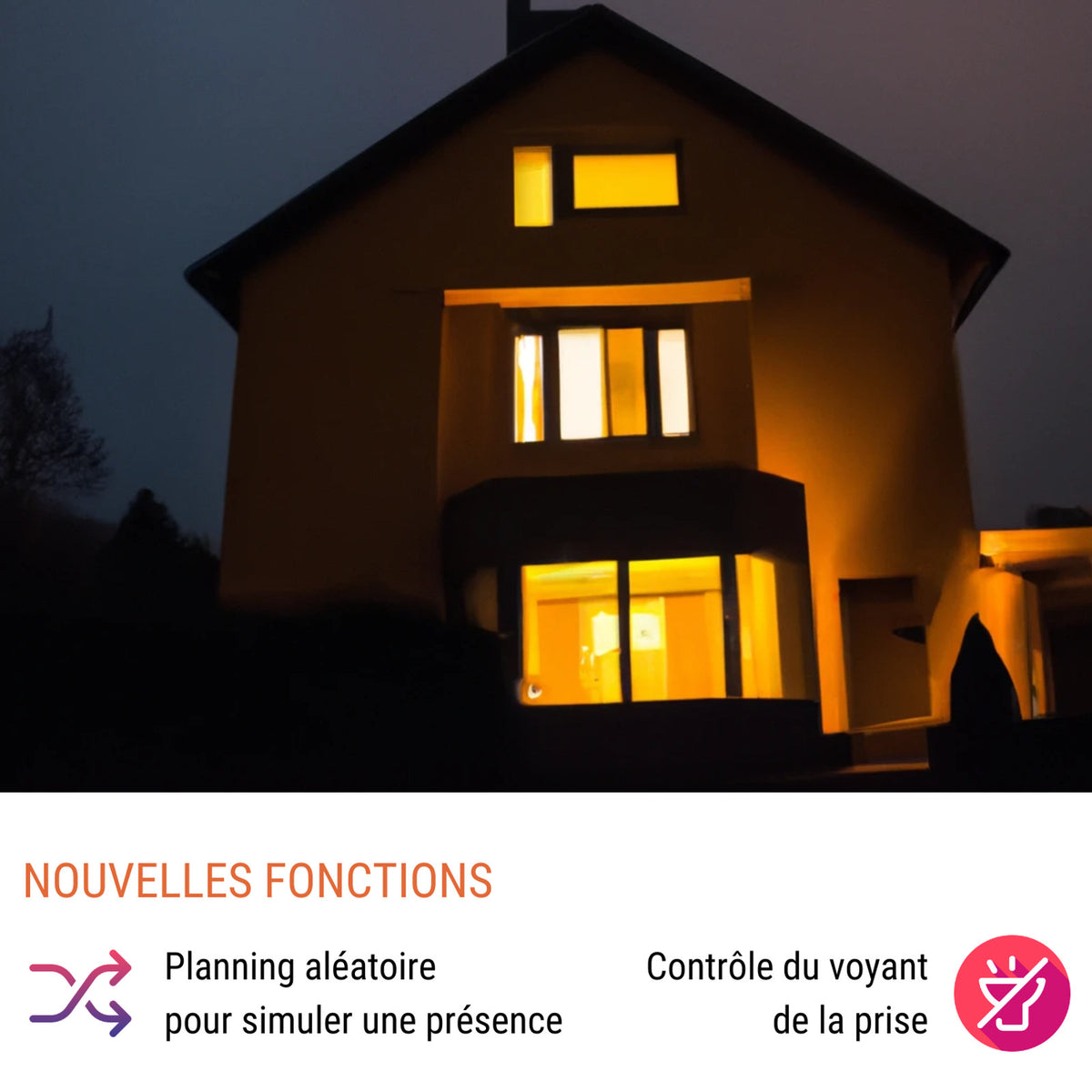 Konyks Priska FR Dual Pack – Lot de 2 prises connectées Wi-Fi + BT, 16A, avec compteur de consommation – vue 3