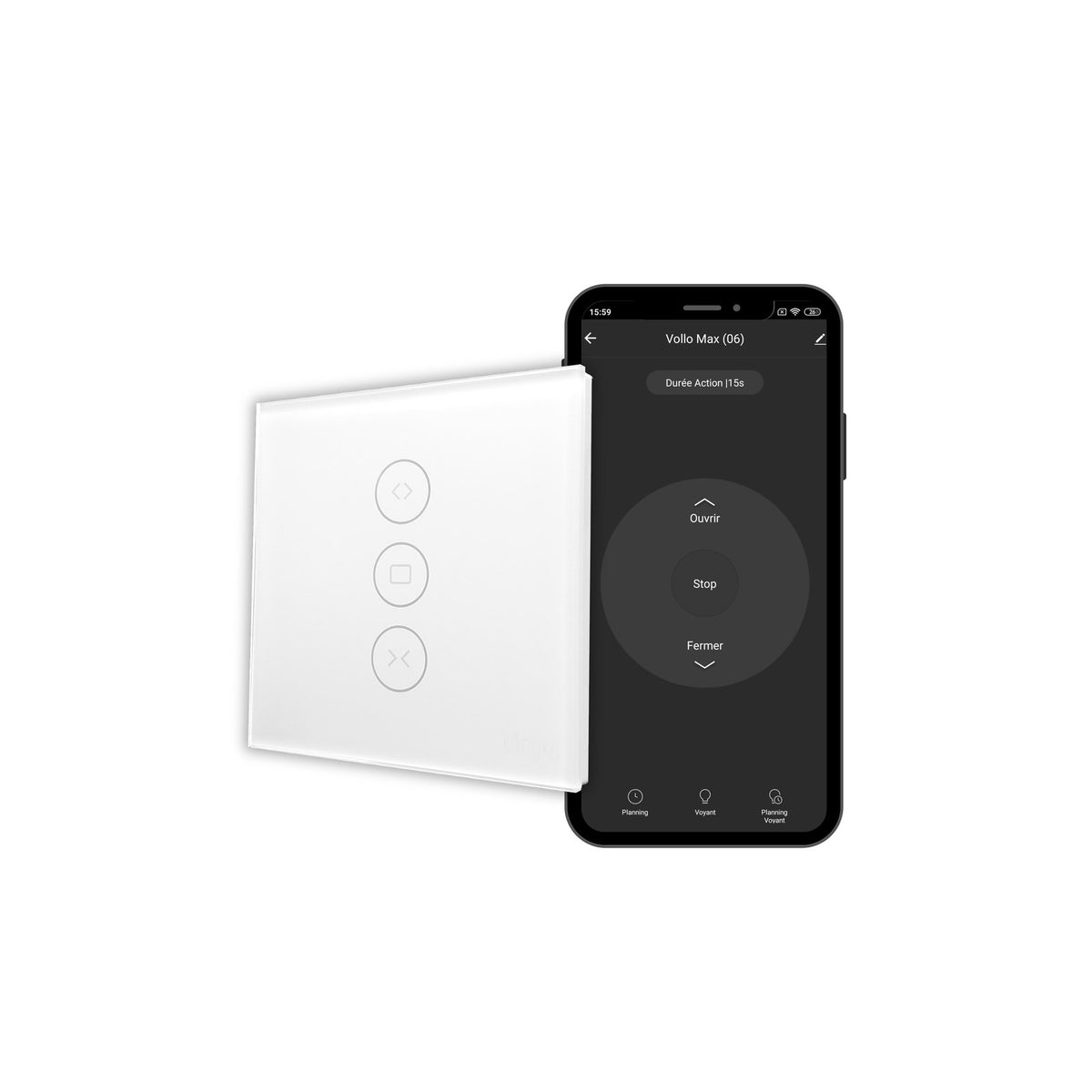Konyks Vollo MAX 3 – Interrupteur Wi-Fi+BT volets roulants édition 2024 – vue 2