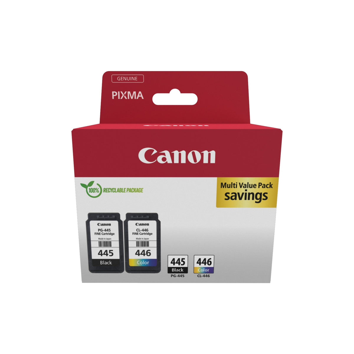 Multipack Canon PG-445 / CL-446 (cartouches noir + couleur) – vue 1