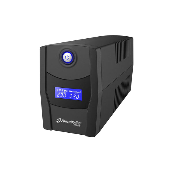 Onduleur PowerWalker Basic VI 1000 STL FR – 1 000 VA / 600 W (line-interactive, écran LCD, 4 prises FR) – vue 1
