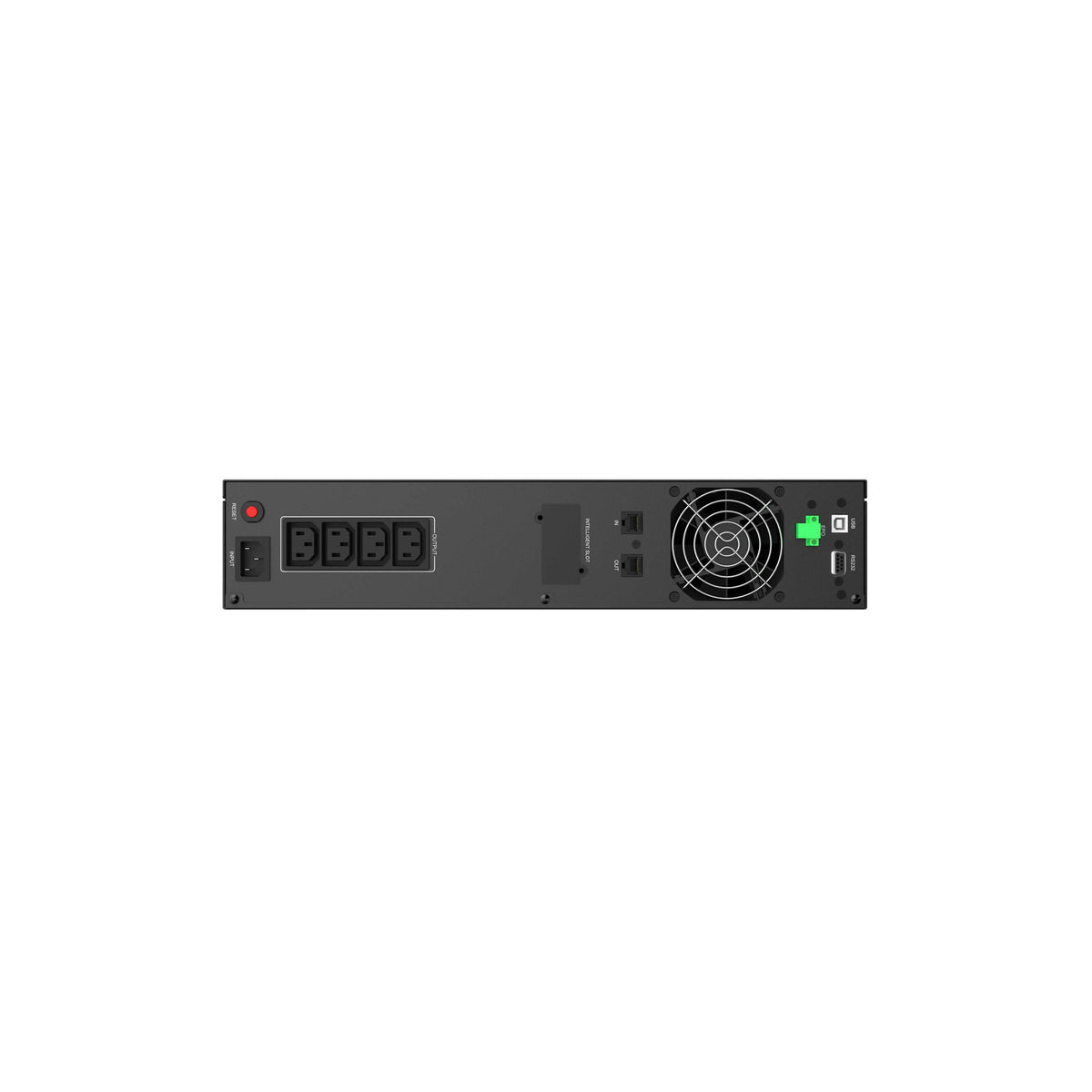 Onduleur rackable PowerWalker VI 2200 RLE – 2 200 VA / 1 320 W (line-interactive, sinusoïde pure, 2U, 4 × IEC C13) – vue 3