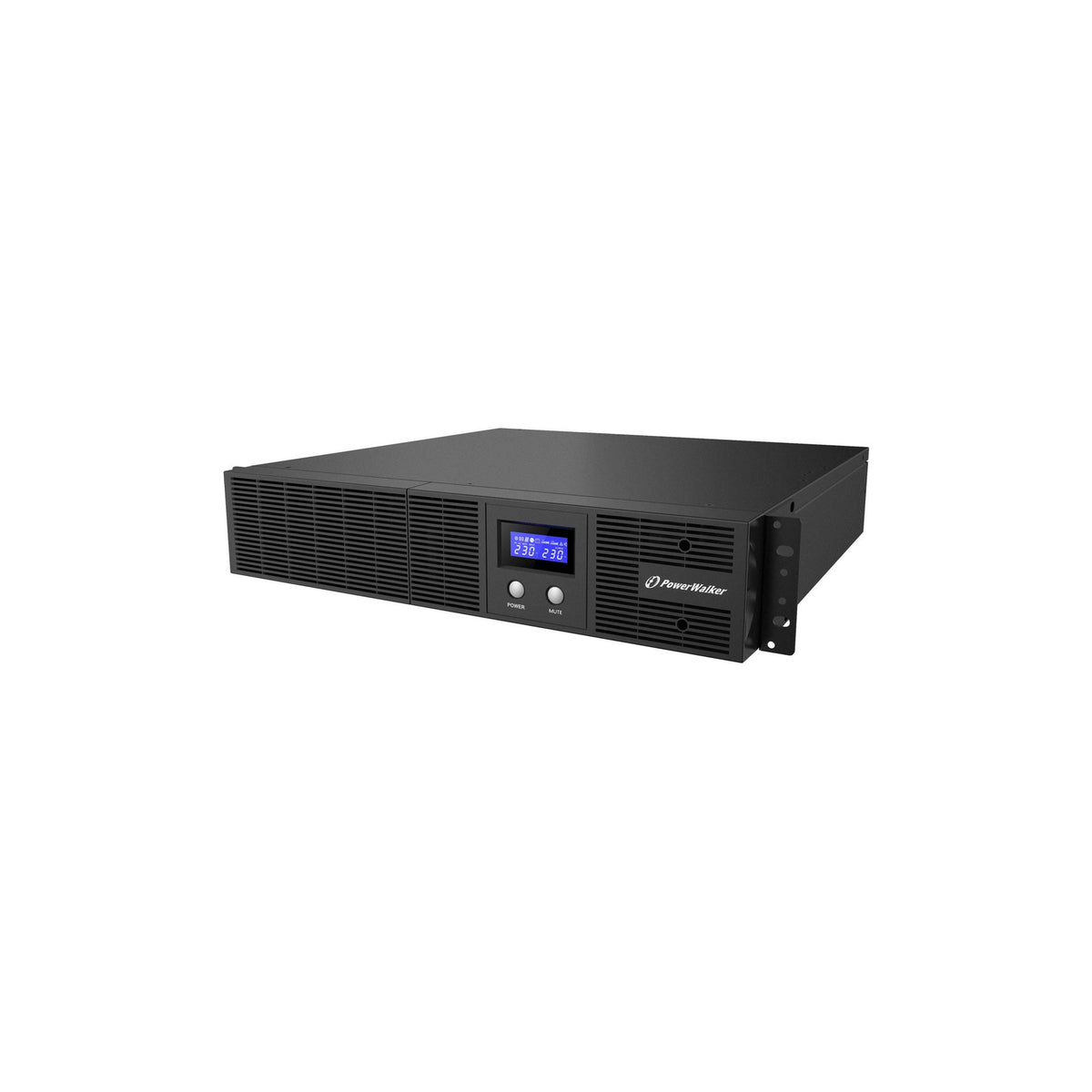 Onduleur rackable PowerWalker VI 3000 RLE – 3 000 VA / 1 800 W (line-interactive, sinusoïde pure, 2U, 8 × IEC C13) – vue 1