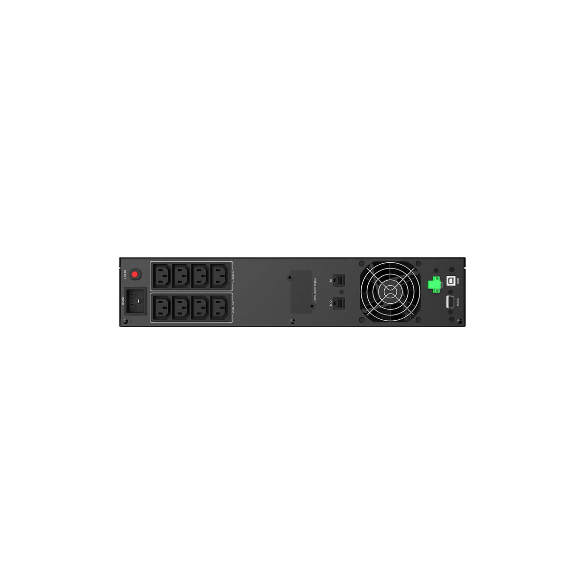 Onduleur rackable PowerWalker VI 3000 RLE – 3 000 VA / 1 800 W (line-interactive, sinusoïde pure, 2U, 8 × IEC C13) – vue 3
