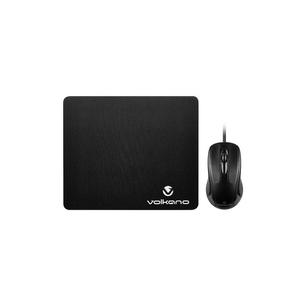 Pack souris filaire USB + tapis Volkano Slick Series (VK-30025-BK) – vue 1