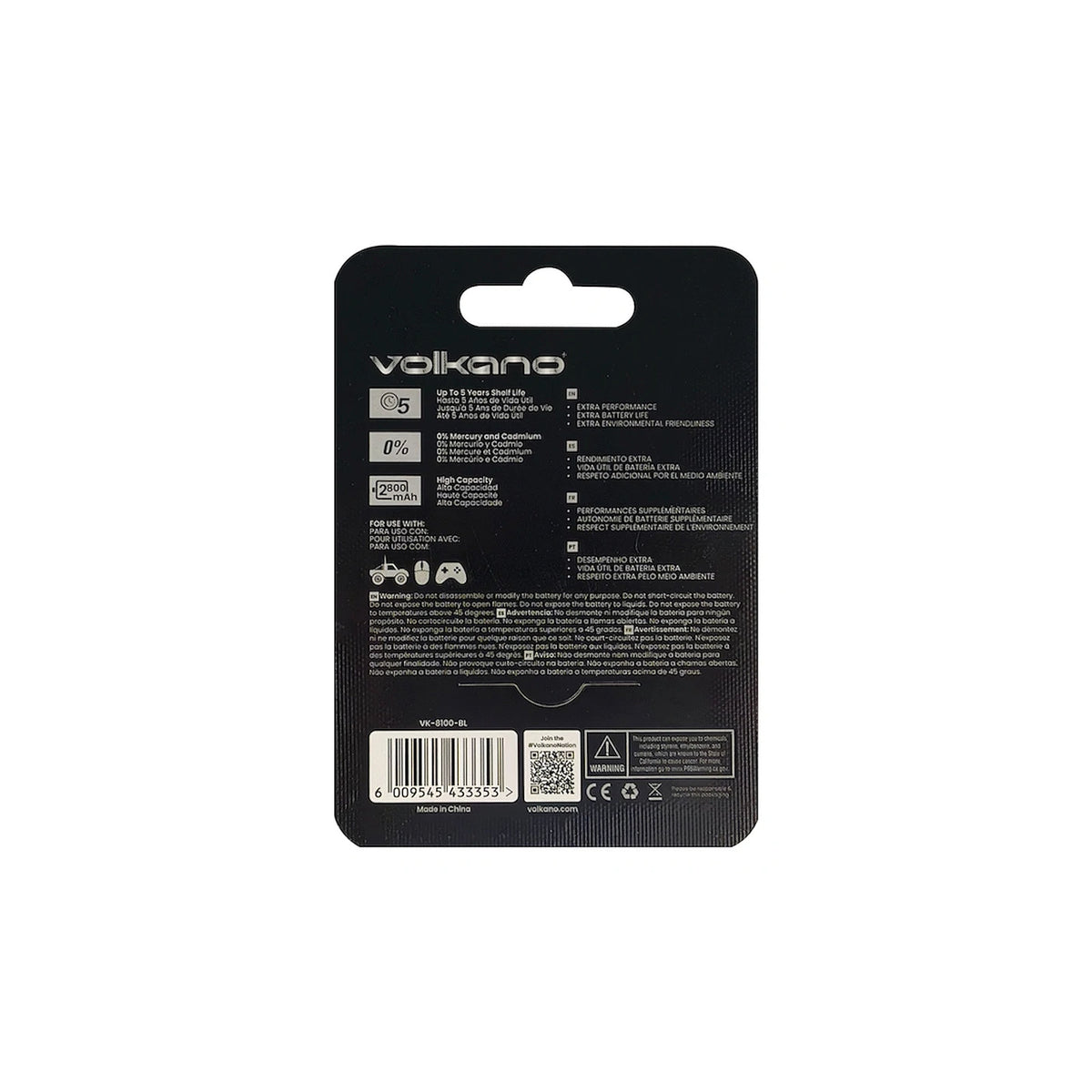 Piles alcalines AA LR06 Volkano Extra Series – blister de 4 (VK-8100-BL) – vue 2