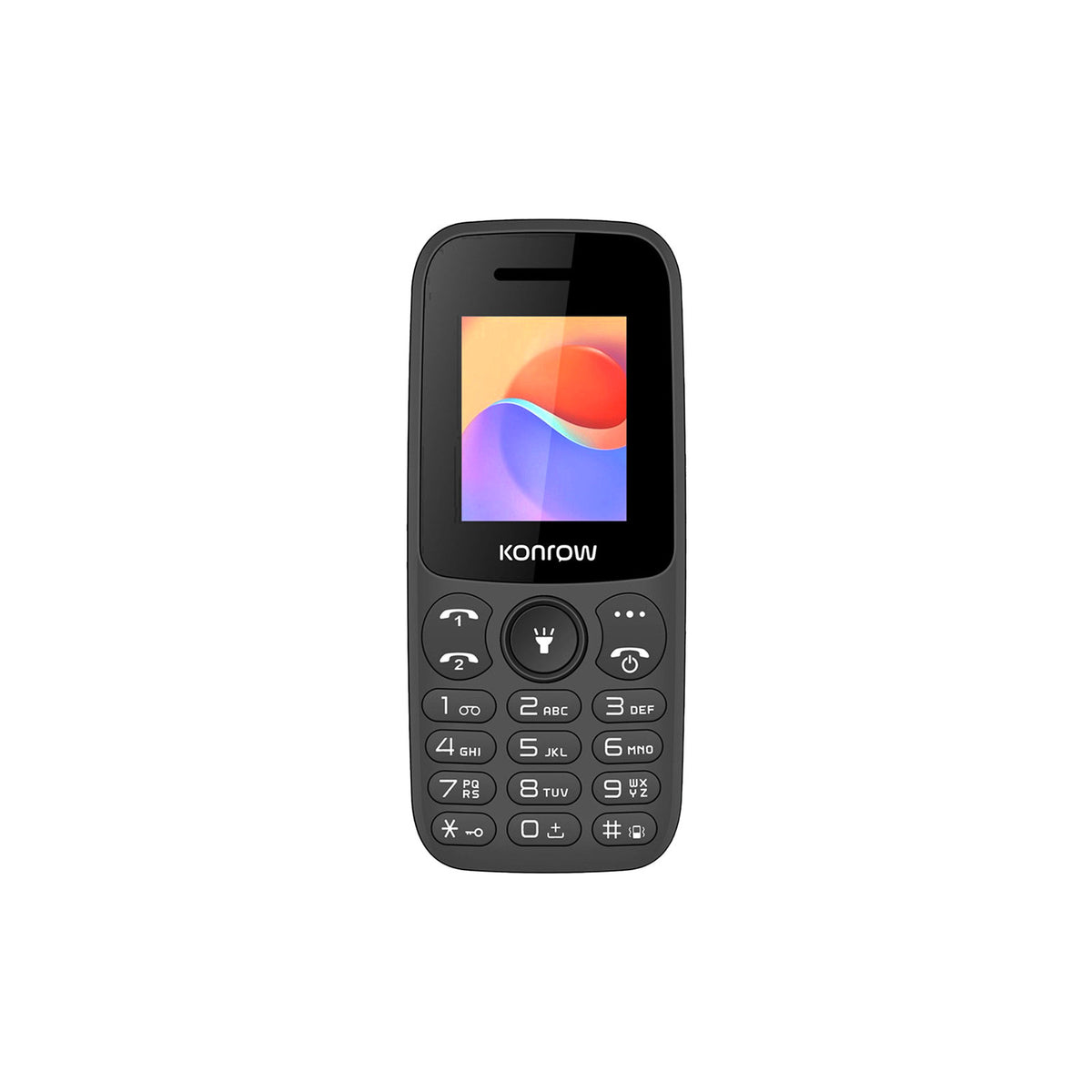 Téléphone mobile Konrow Moby 1,77" double SIM Bluetooth – noir – vue 1