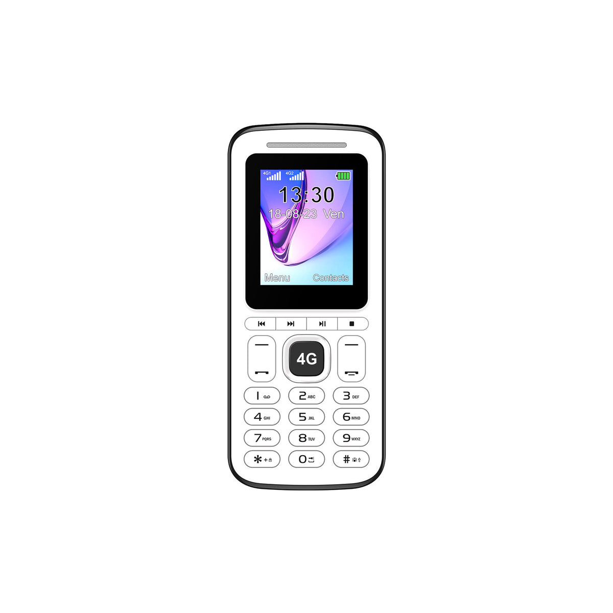 Téléphone mobile Konrow Moby 4G 1,77" double SIM Bluetooth – noir – vue 1