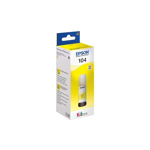 Bouteille d'encre Epson 104 EcoTank jaune (C13T00P440, 65 ml) – vue 1