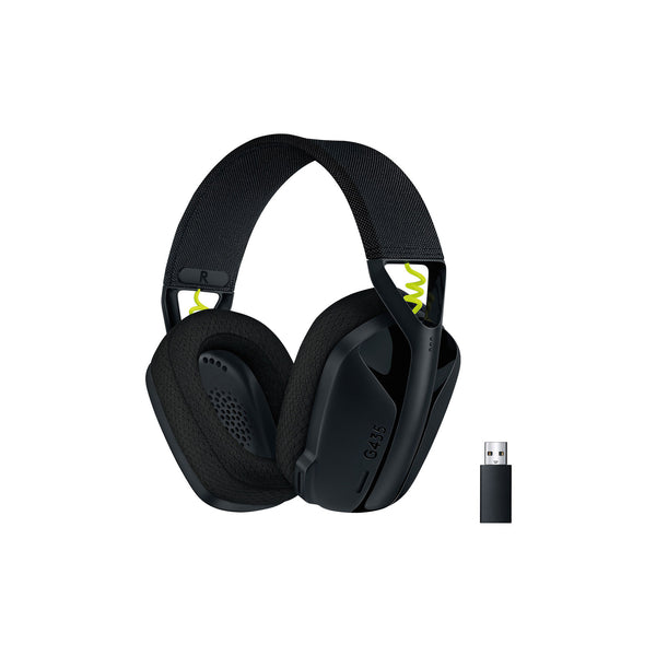Casque gaming sans fil Logitech G G435 Lightspeed / Bluetooth (micro intégré, 18 h d'autonomie) – noir – vue 1