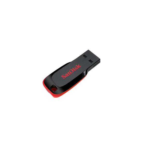 Clé USB 2.0 SanDisk Cruzer Blade 16 Go (format compact) – noir/rouge – vue 1