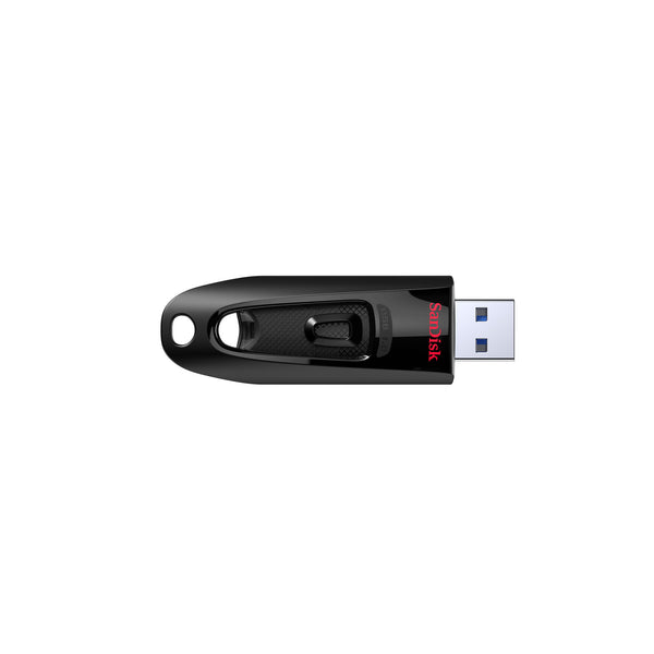 Clé USB 3.0 SanDisk Ultra 64 Go (transferts jusqu'à 10 fois plus rapides que l'USB 2.0, protection par mot de passe) – noir – vue 1