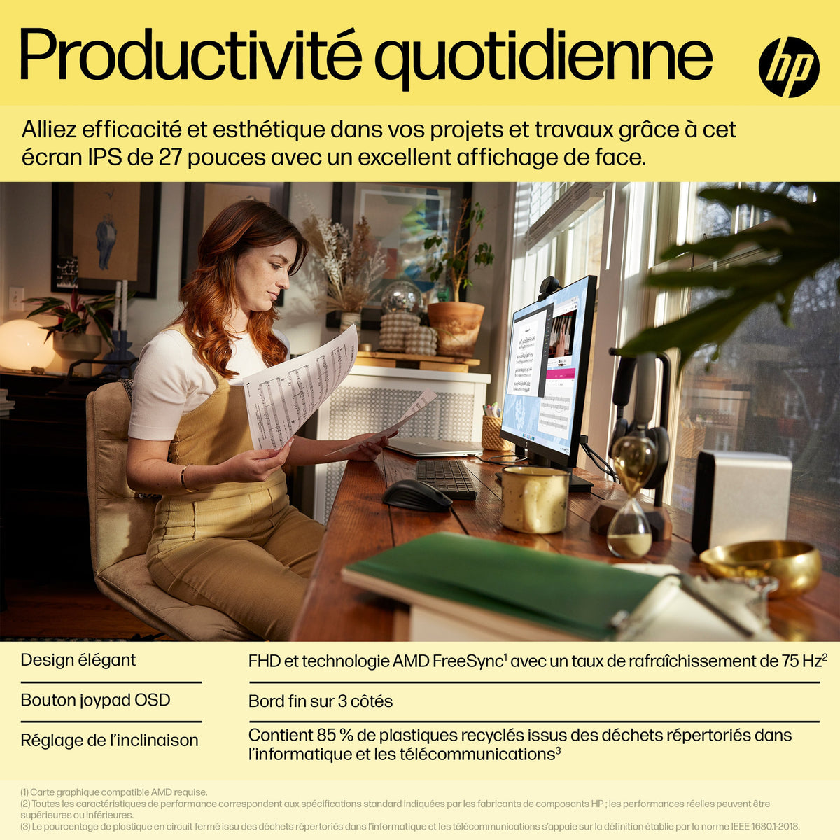 Écran FHD V27ie G5 HP – vue 3