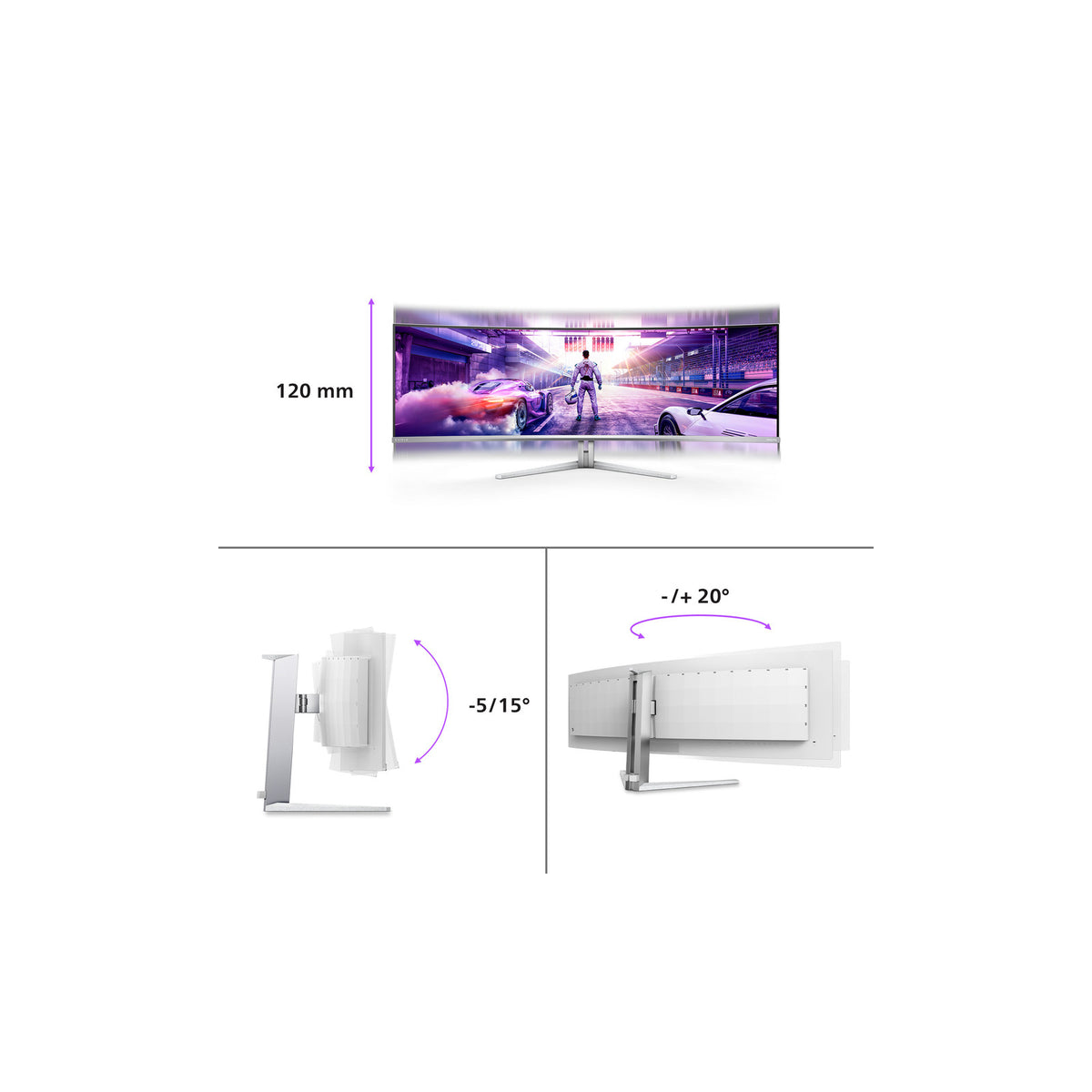 Écran PC Philips 49M2C8900/00 48,9" – vue 3