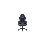 Fauteuil gaming ONLAN / Gamium Altar (finition PU diamant, accoudoirs fixes, vérin classe 3, coussins tête et lombaires) – noir/gris/violet – vue 1