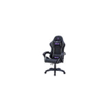Fauteuil gaming ONLAN / Gamium Altar (finition PU diamant, accoudoirs fixes, vérin classe 3, coussins tête et lombaires) – noir/gris/violet – vue 2