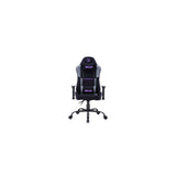 Fauteuil gaming ONLAN / Gamium Nyros (finition tissu nid d'abeille, accoudoirs réglables, vérin classe 3, coussins tête et lombaires) – noir/gris/violet – vue 1