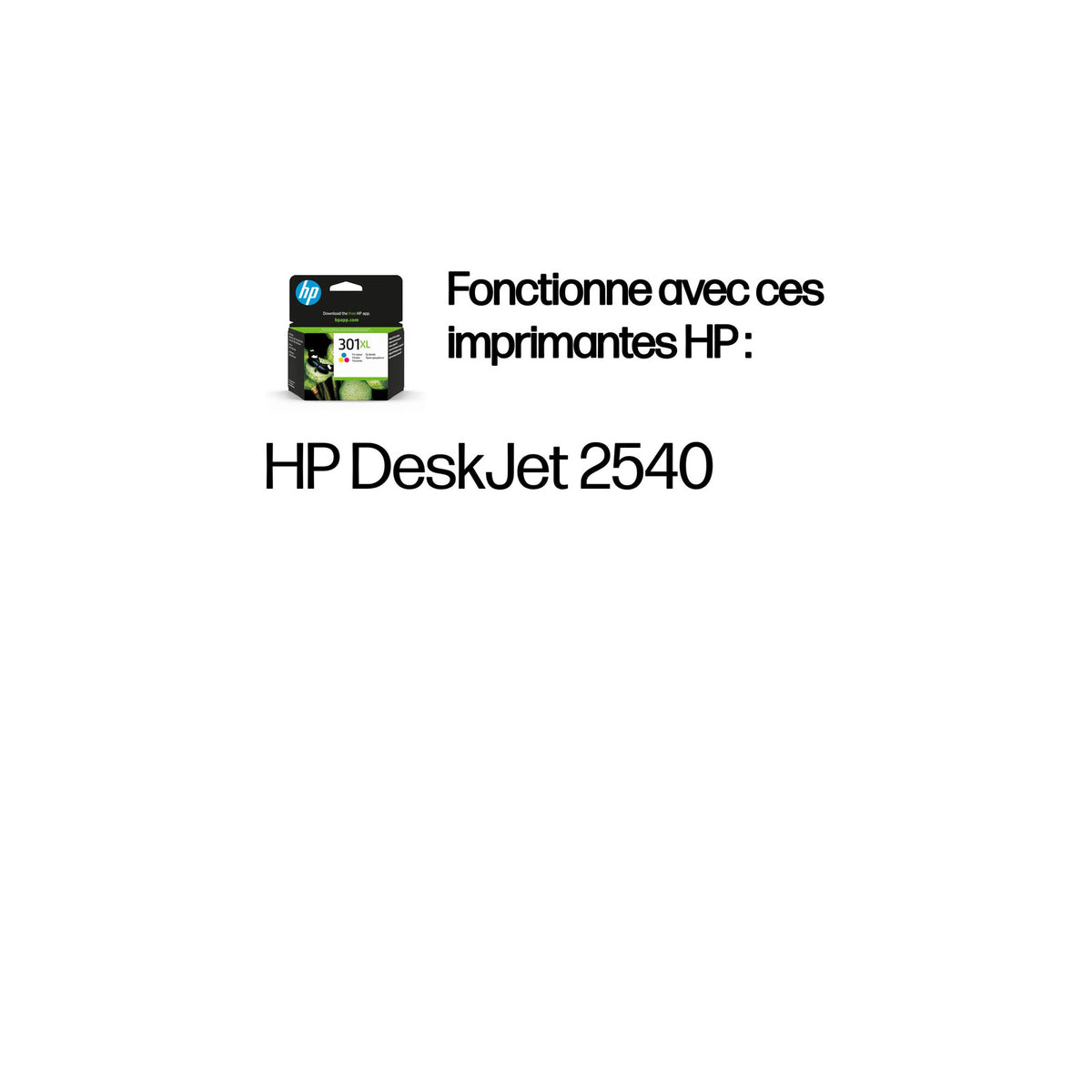 HP 301XL cartouche d'encre trois couleurs grande capacité authentique – vue 2