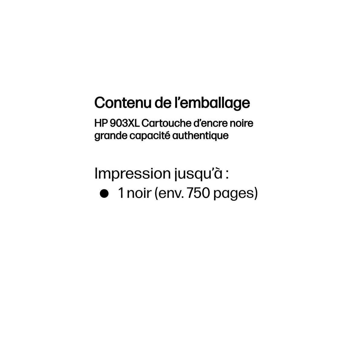 HP 903XL Cartouche d’encre noire grande capacité authentique – vue 3