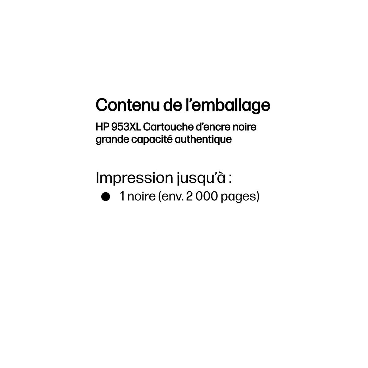 HP 953XL Cartouche d’encre noire grande capacité authentique – vue 3
