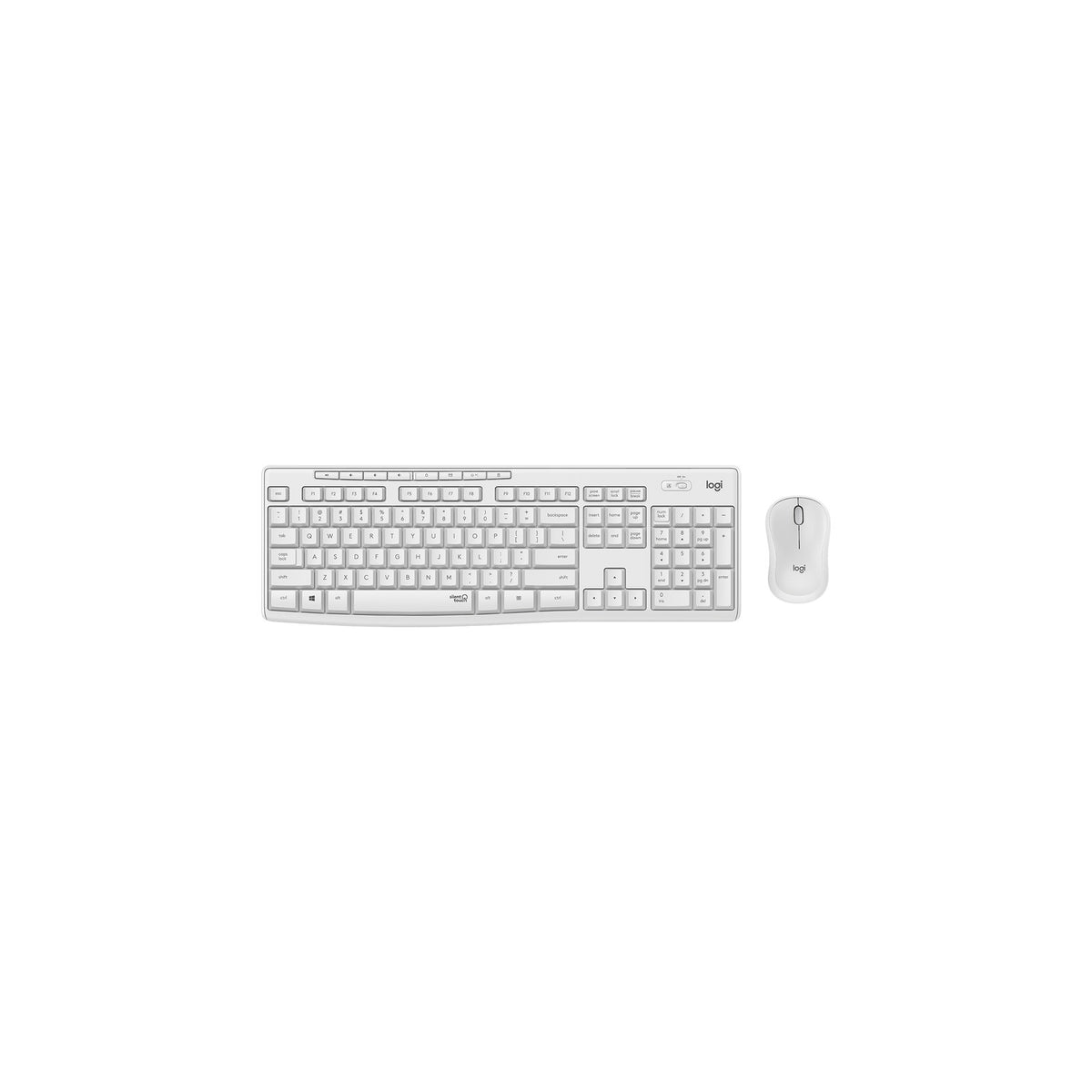 Logitech Ensemble clavier et souris silencieux sans fil MK295 - Blanc cassé – vue 1