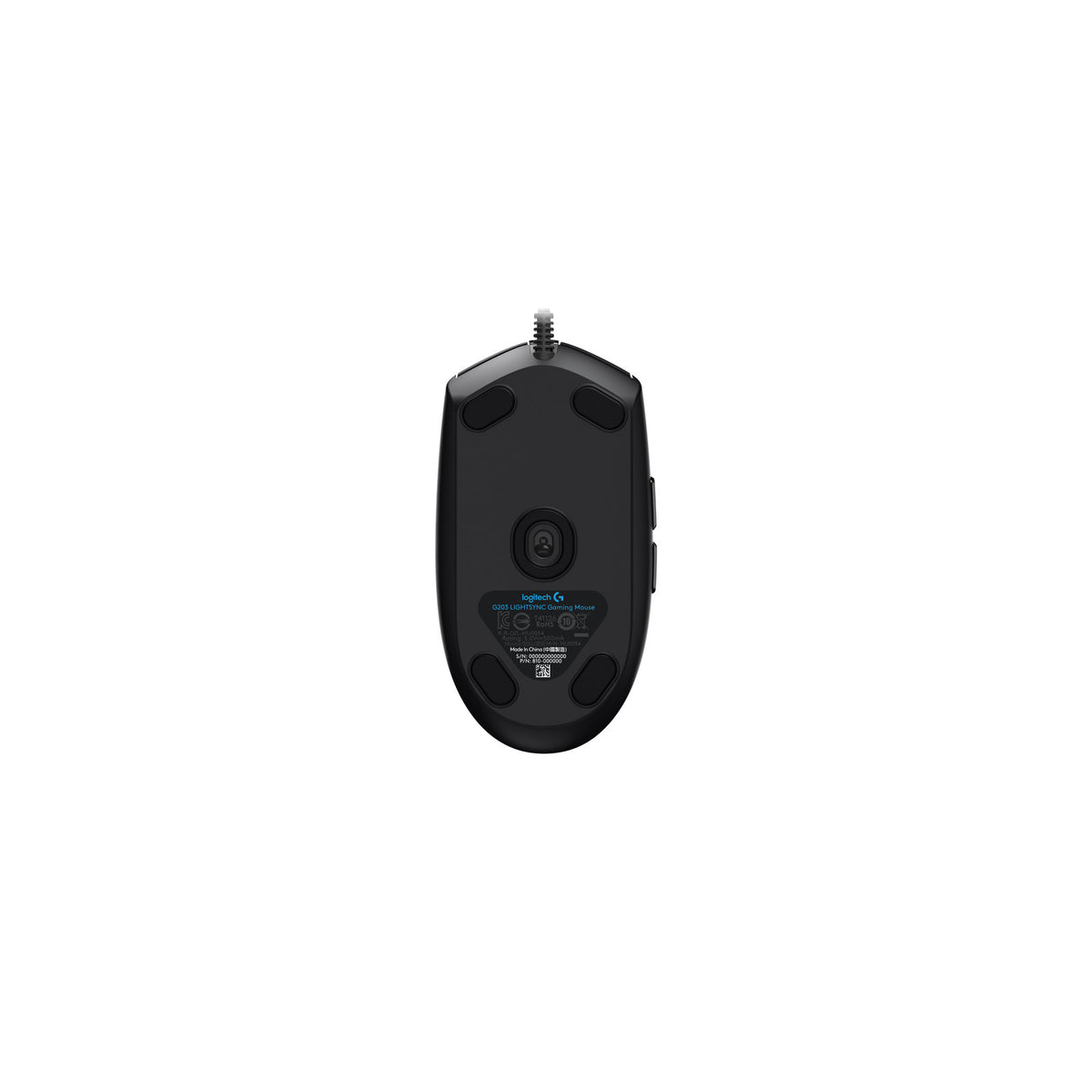 Souris gaming Logitech G203 LIGHTSYNC RVB à 6 boutons - Noir – vue 3
