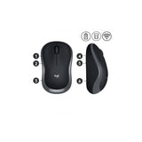 Souris sans fil Logitech M185 (910-002238), optique 1 000 dpi, récepteur USB – gris (Swift Grey) – vue 2