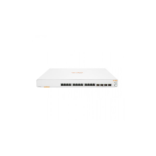 Switch HPE Aruba Instant On 1960 12XT 4XF : 12 ports 10GBASE-T + 4 SFP+, manageable L2+ (JL805A) – vue 1
