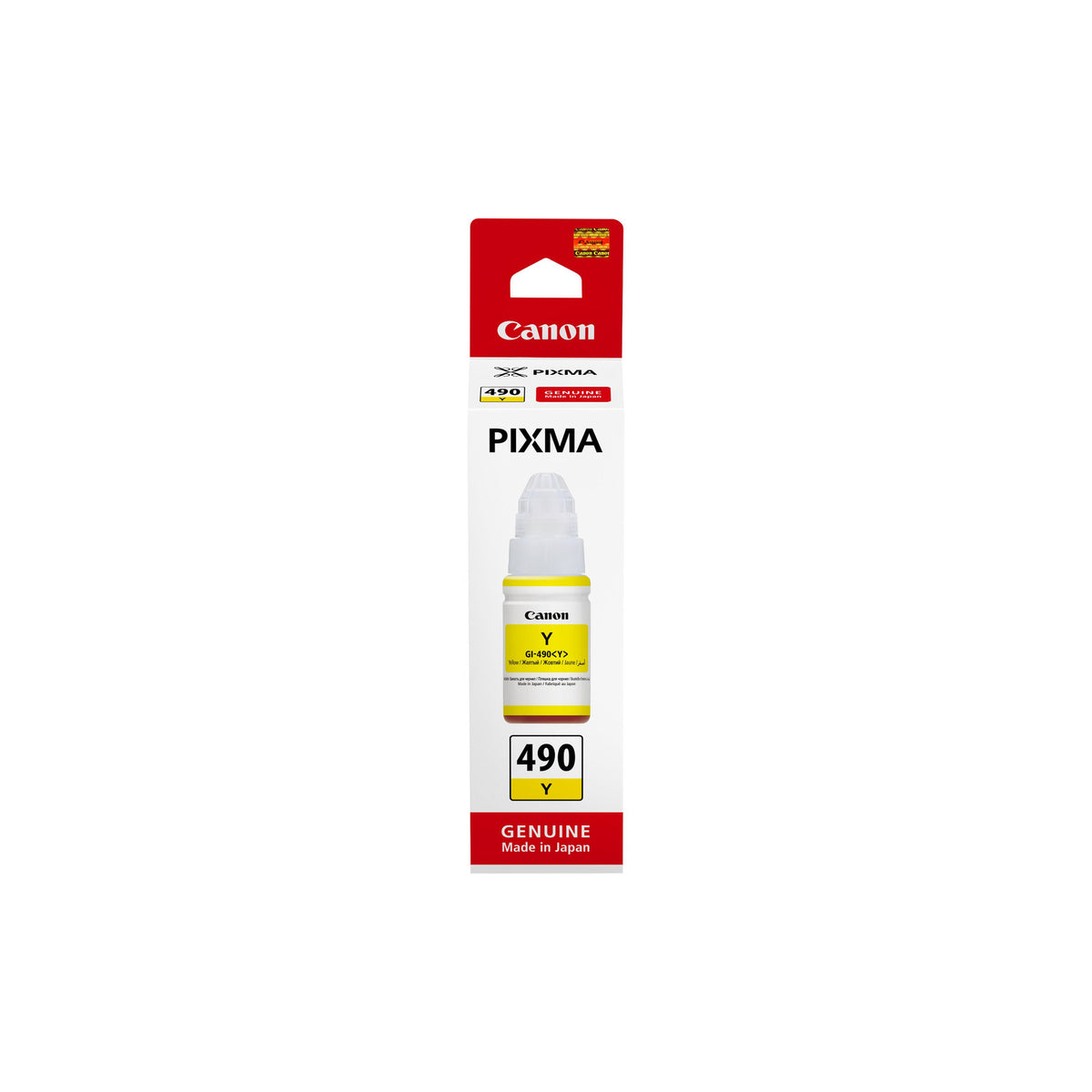 Bouteille d'encre Canon GI-490 Y jaune – vue 2