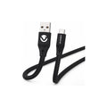 Câble plat USB-A vers USB-C Volkano Slim Series – 1,2 m noir (VK-20085-BK) – vue 1